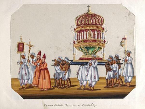 One of twenty mica paintings depicting Hindu deities and festival ...