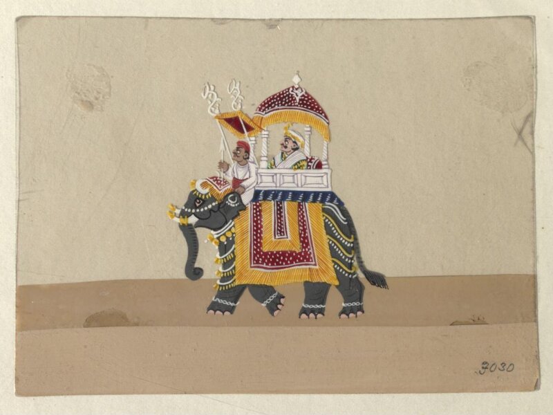 One of twelve drawings depicting methods of transport