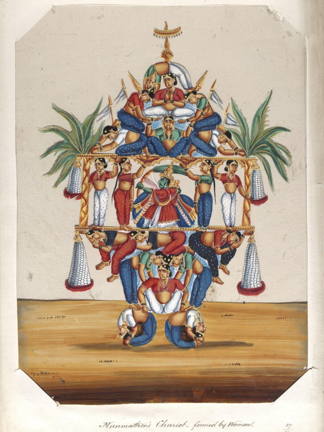 Unknown, One of seventeen mica paintings depicting Hindu deities.