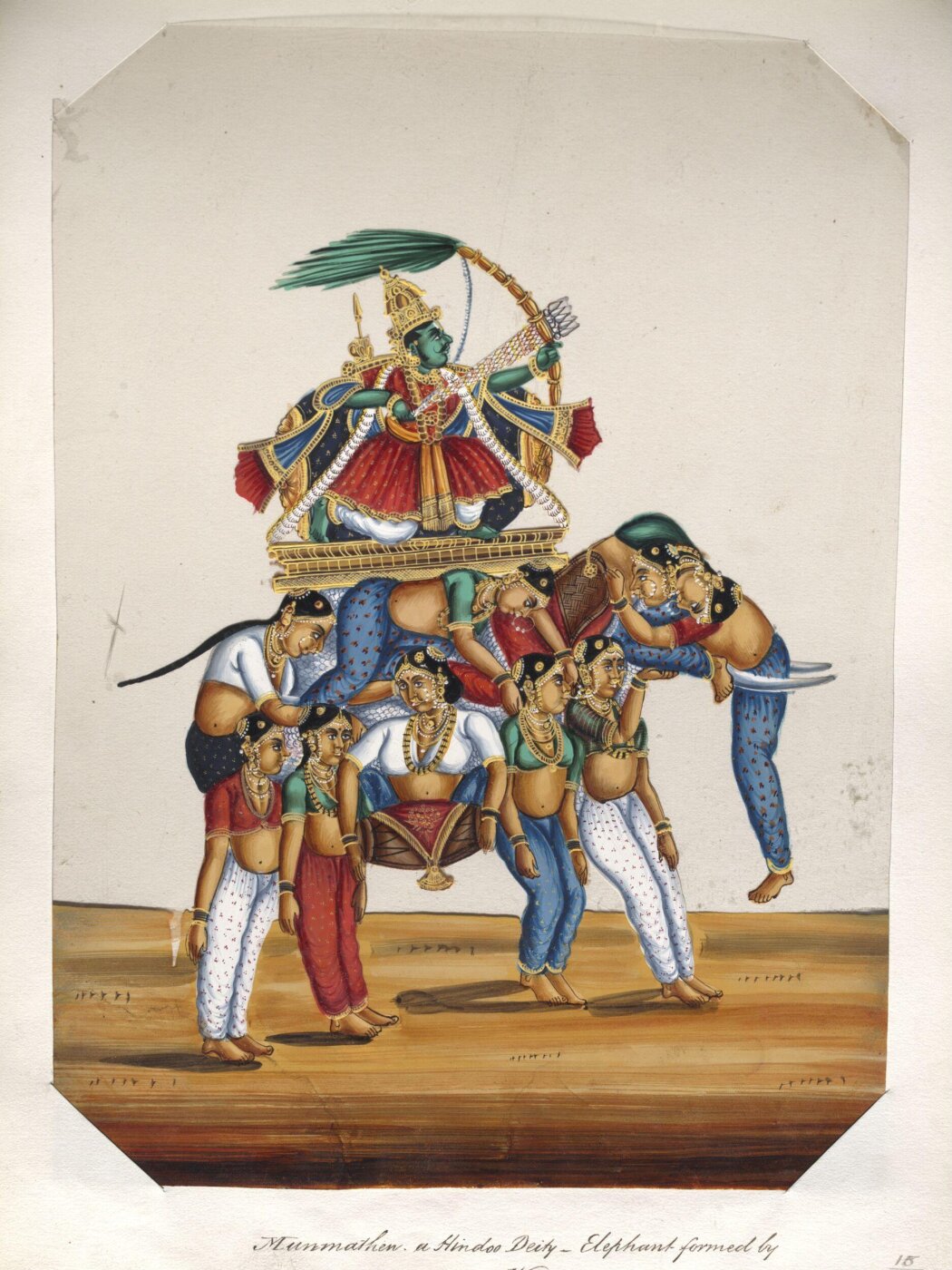 Unknown, One of seventeen mica paintings depicting Hindu deities.