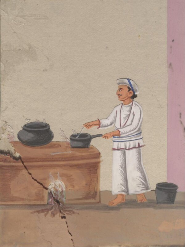 One of seventeen paintings of occupations, especially domestic servants.