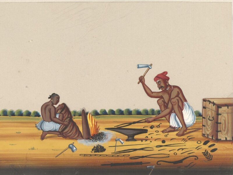 One of eleven paintings of occupations