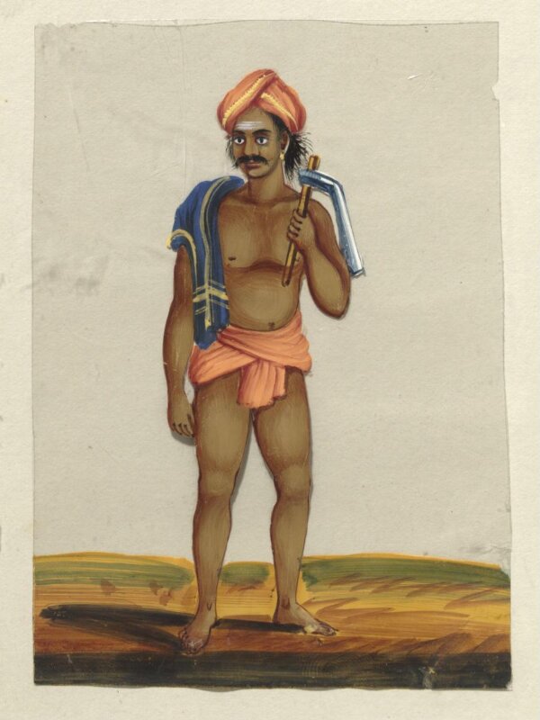 One of twelve paintings depicting occupations.