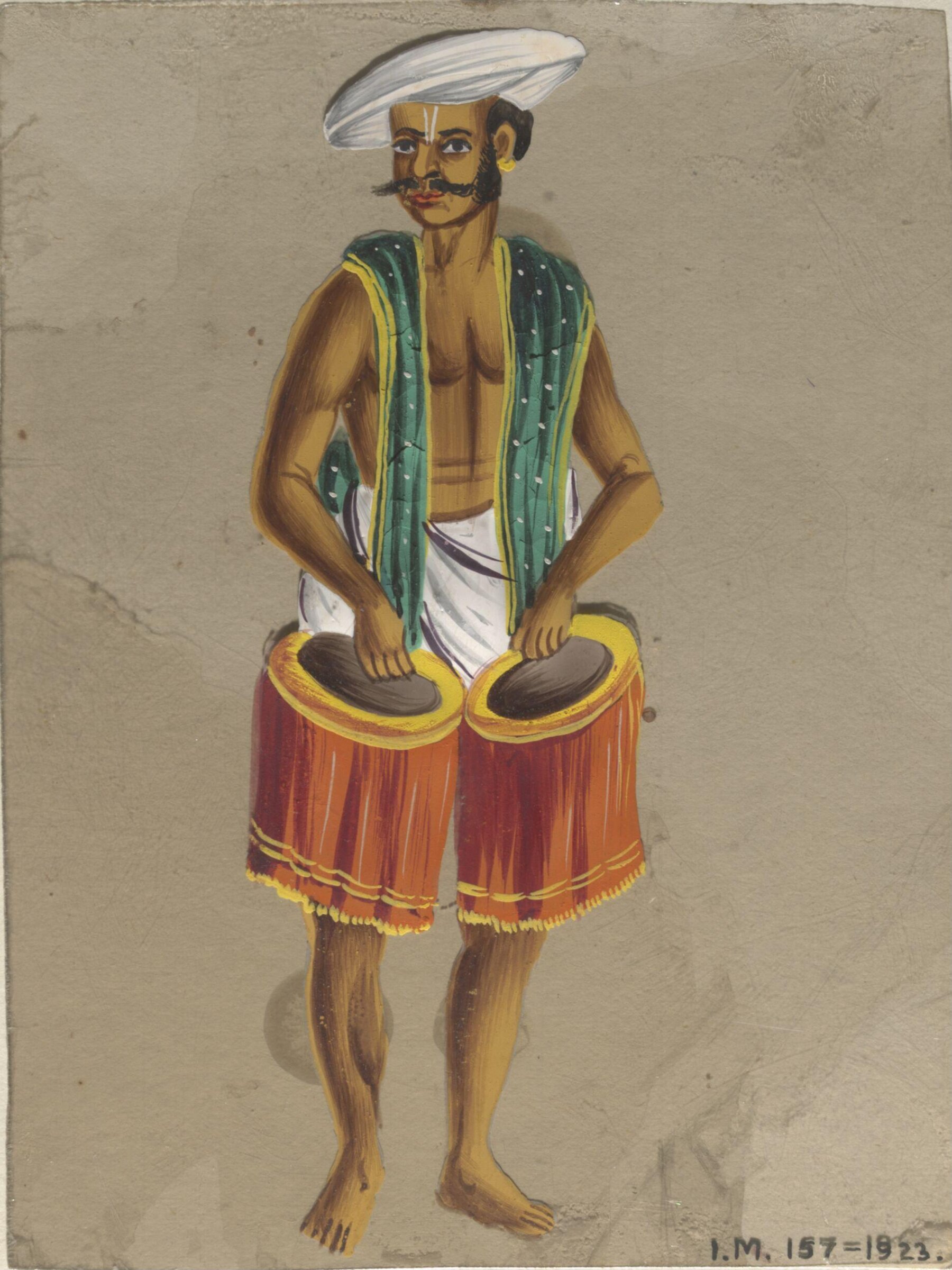 One of twenty-eight paintings, fifteen depicting occupations, thirteen depicting deities., ca. 1850