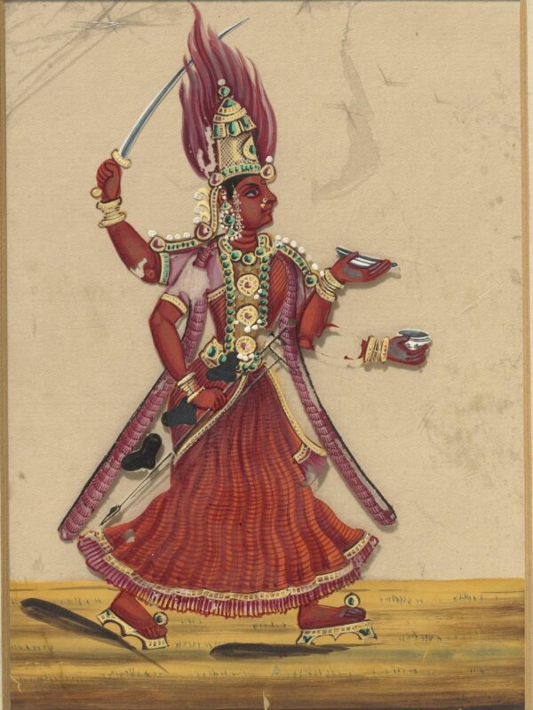 One of twenty-eight paintings, fifteen depicting occupations, thirteen depicting deities.
