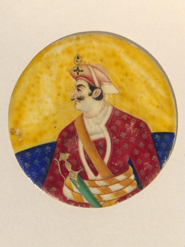 One of twenty-seven portraits on ivory of rulers and historical personages of the nineteenth century.