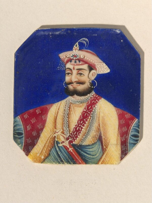 One of twenty-seven portraits on ivory of rulers and historical personages of the nineteenth century.