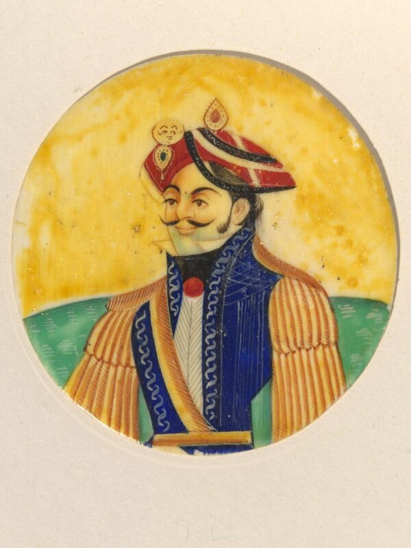 One of twenty-seven portraits on ivory of rulers and historical personages of the nineteenth century.