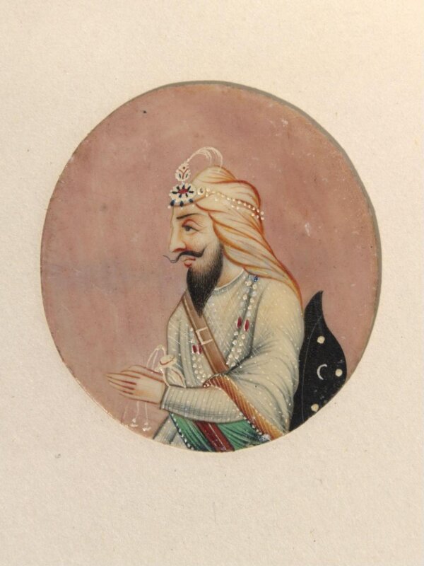 One of twenty-seven portraits on ivory of rulers and historical personages of the nineteenth century.