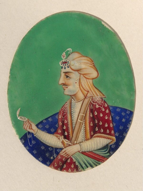 One of twenty-seven portraits on ivory of rulers and historical personages of the nineteenth century.