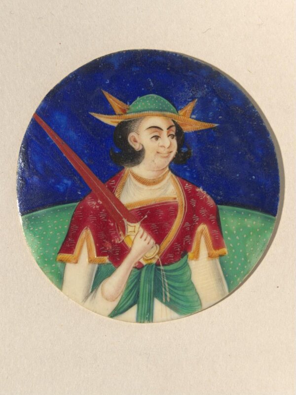 One of twenty-seven portraits on ivory of rulers and historical personages of the nineteenth century.