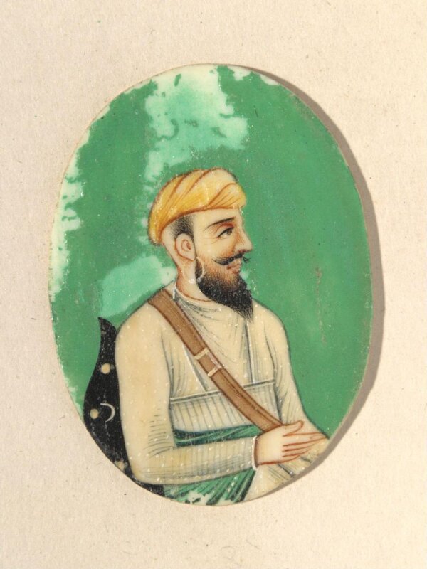 One of twenty-seven portraits on ivory of rulers and historical personages of the nineteenth century.