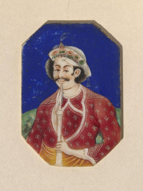 One of twenty-seven portraits on ivory of rulers and historical personages of the nineteenth century.