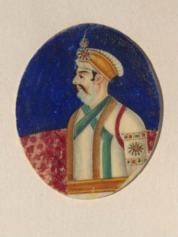 One of twenty-seven portraits on ivory of rulers and historical personages of the nineteenth century.