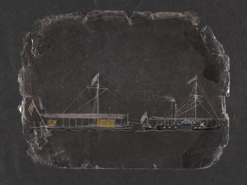 One of sixty-three paintings depicting occupations, festivals and ships.