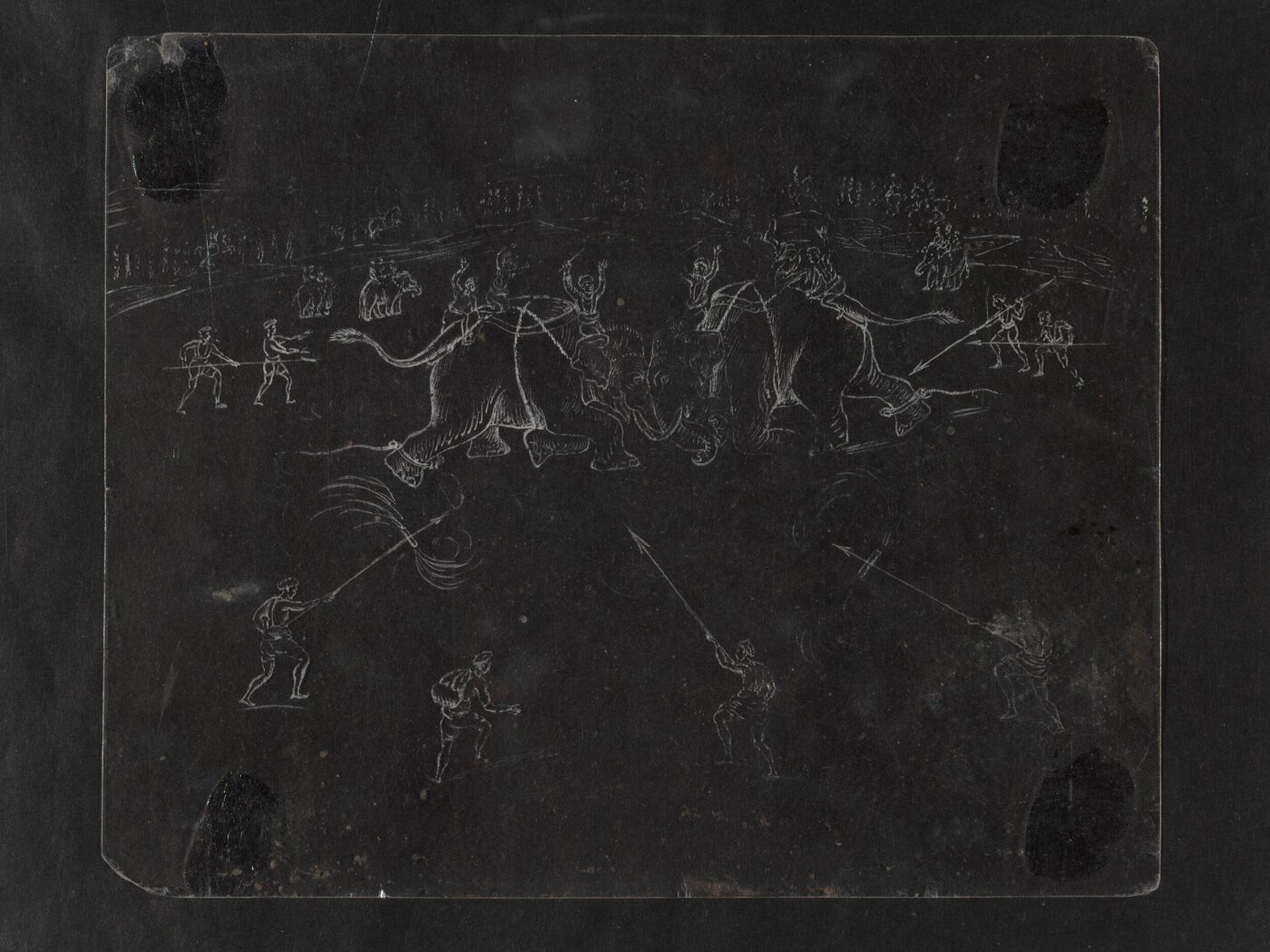 Unknown, One of twenty-seven paintings, mainly depicting hunting scenes.