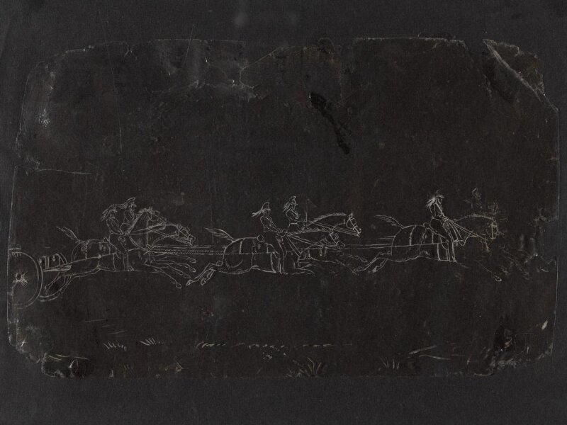 One of twenty-seven paintings, mainly depicting hunting scenes.