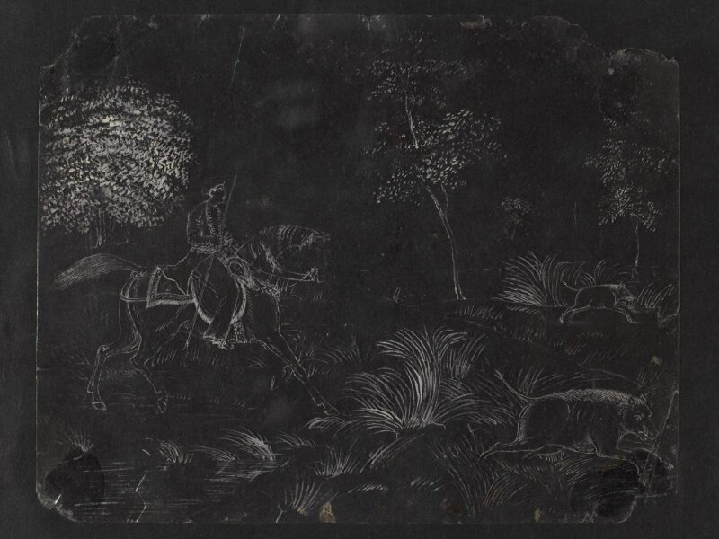 One of twenty-seven paintings, mainly depicting hunting scenes.