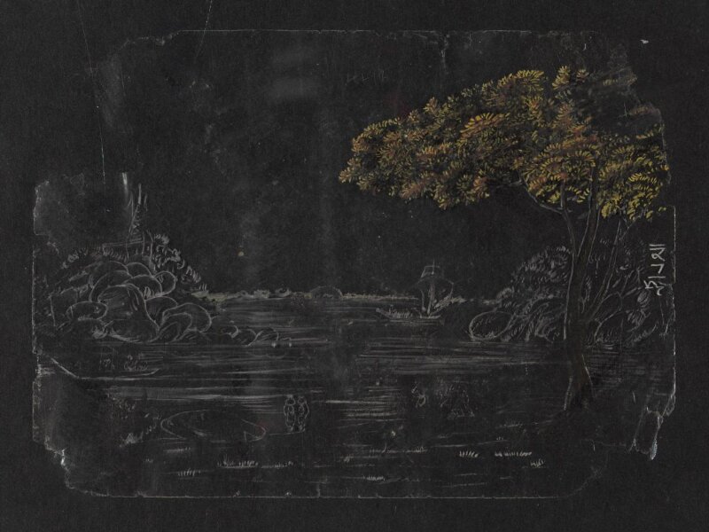 One of twenty-seven paintings, mainly depicting hunting scenes.