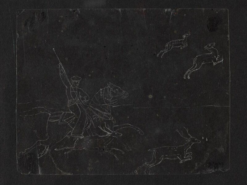 One of twenty-seven paintings, mainly depicting hunting scenes.