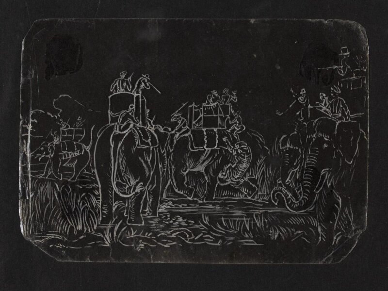 One of twenty-seven paintings, mainly depicting hunting scenes.