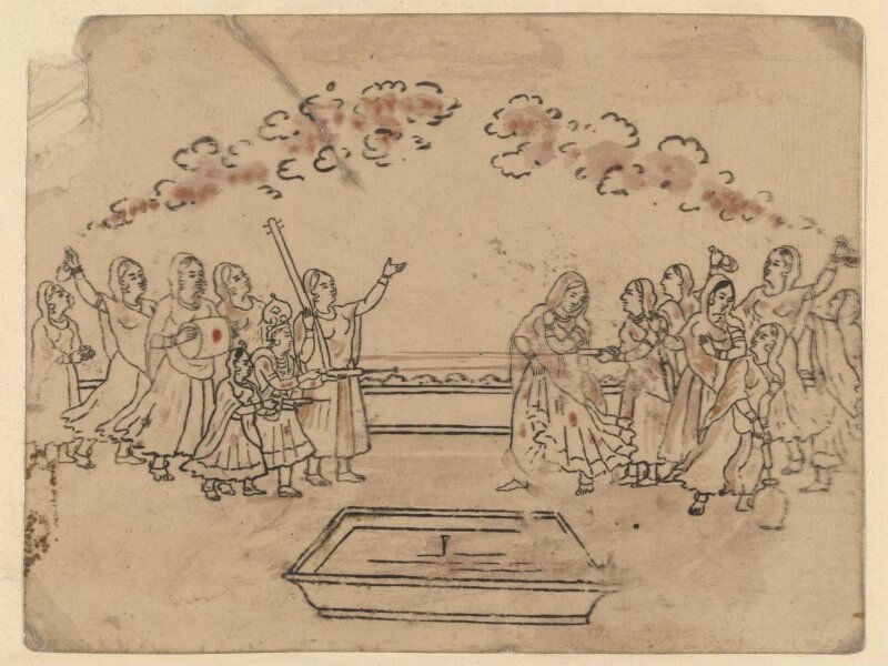 One of sixty-three paintings depicting occupations, festivals and ships.