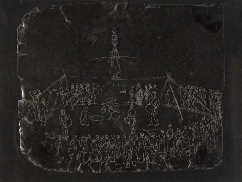 One of Thirty-two paintings depicting festivals, ceremonies and occupations.