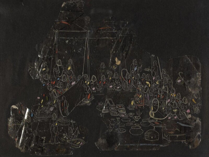 One of Thirty-two paintings depicting festivals, ceremonies and occupations.