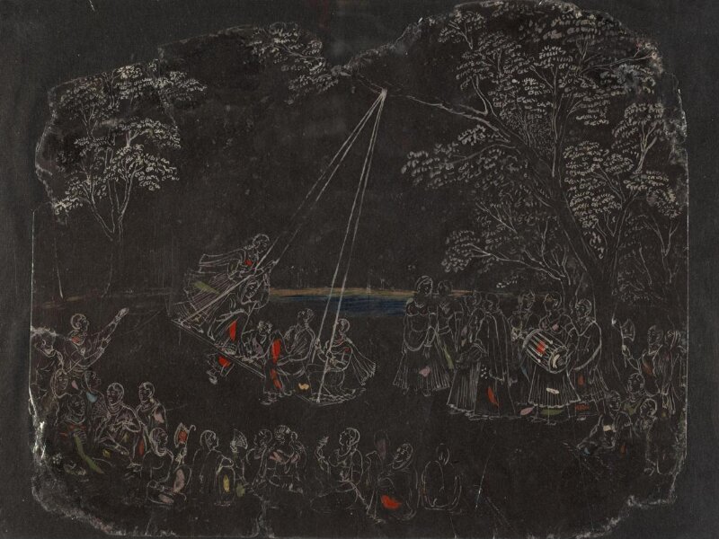 One of Thirty-two paintings depicting festivals, ceremonies and occupations.