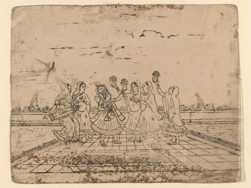 One of sixty-three paintings depicting occupations, festivals and ships.