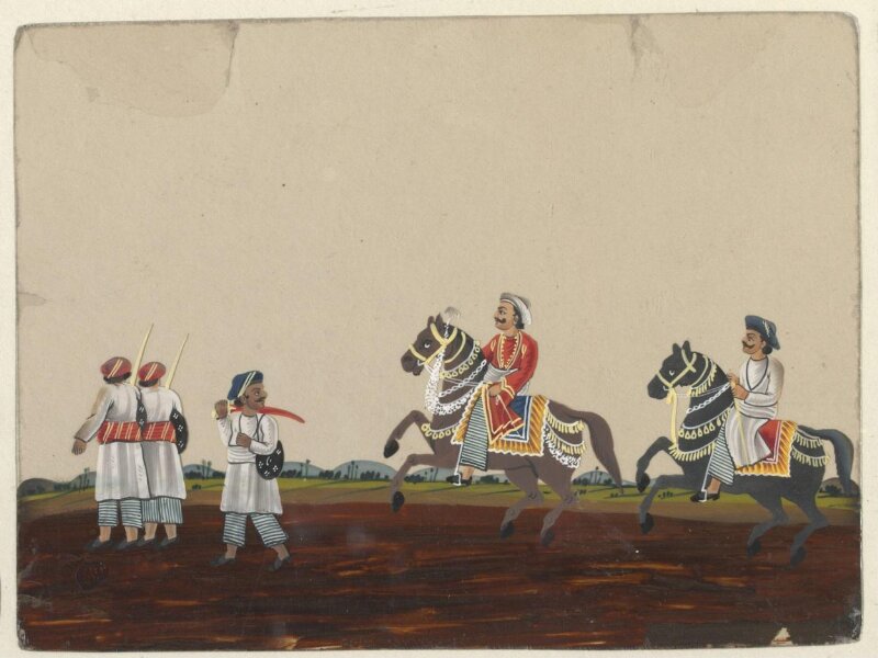 One of forty paintings illustrating modes of transport, occupations, entertainers, ascetics and Muharram subjects.