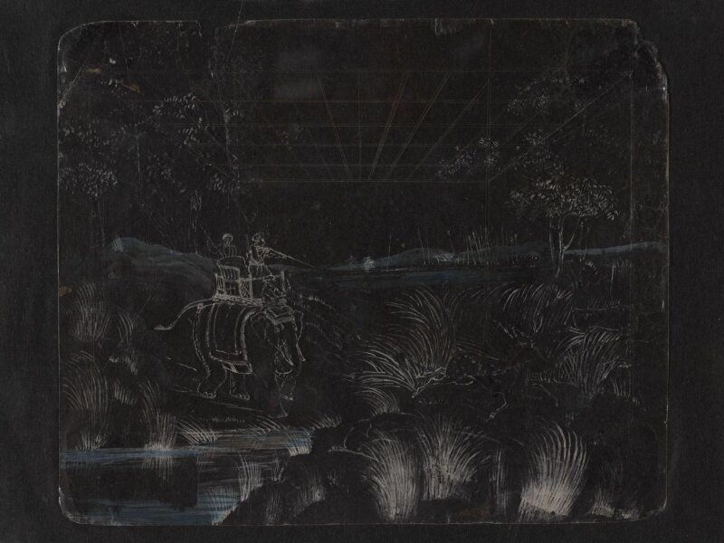 One of twenty-seven paintings, mainly depicting hunting scenes.