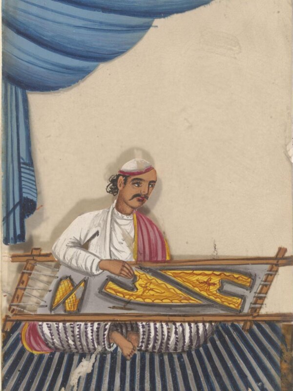 One of forty paintings illustrating modes of transport, occupations, entertainers, ascetics and Muharram subjects.