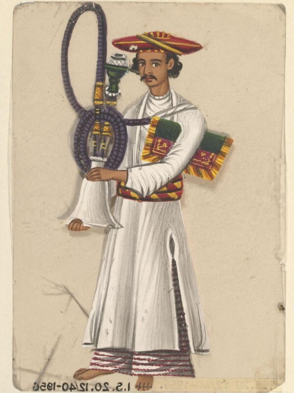 One of forty paintings illustrating modes of transport, occupations, entertainers, ascetics and Muharram subjects.