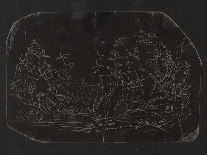 One of twenty-seven paintings, mainly depicting hunting scenes.