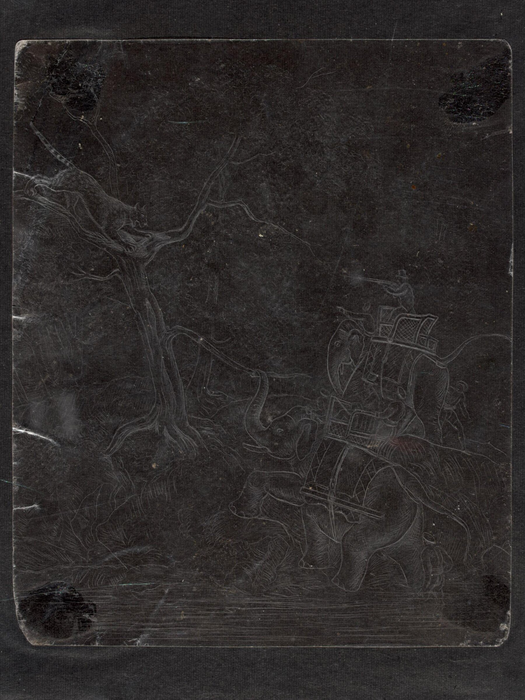 One of twenty-seven paintings, mainly depicting hunting scenes., ca.1835