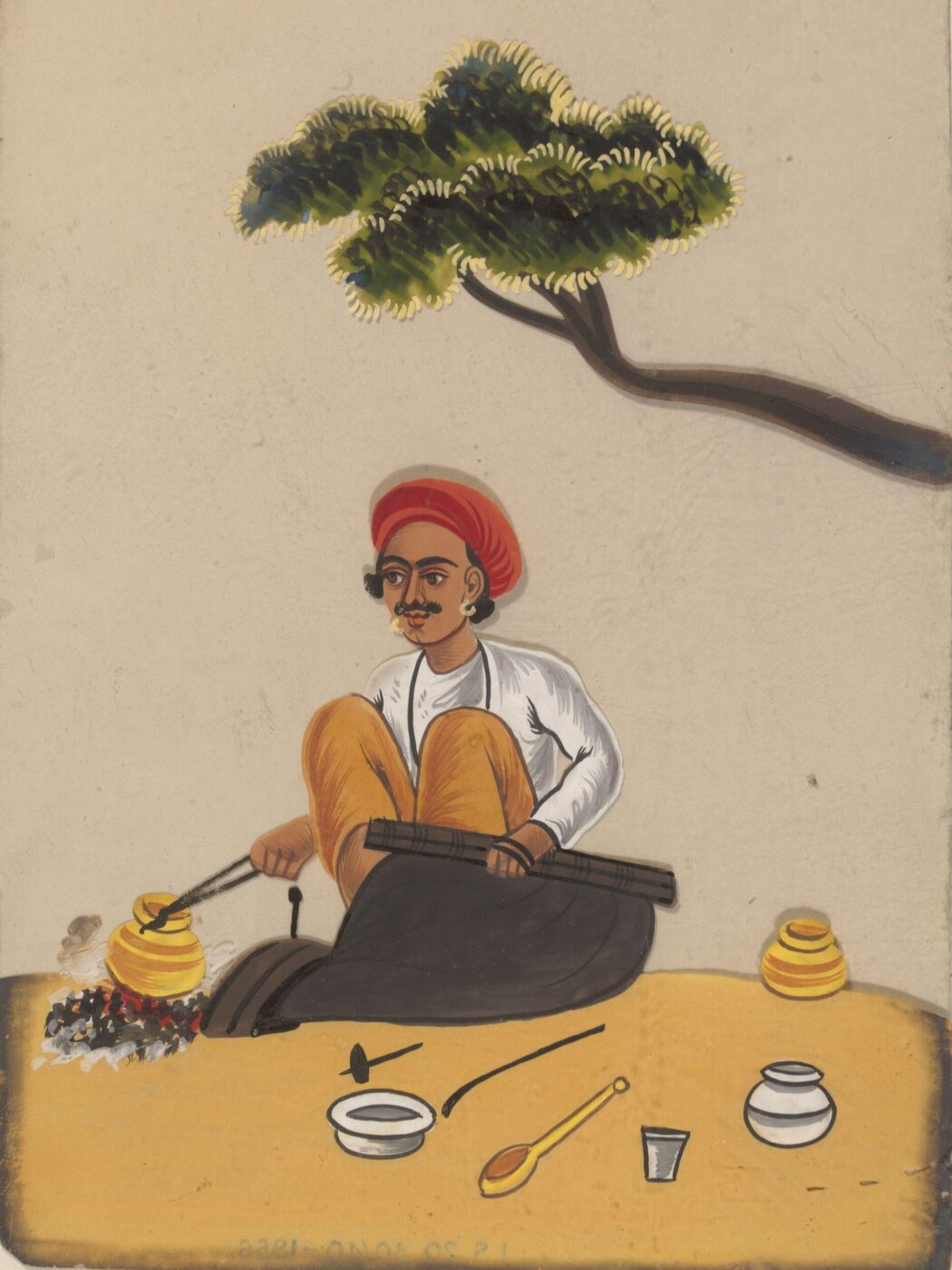 Unknown, One of forty paintings illustrating modes of transport, occupations, entertainers, ascetics and Muharram subjects.