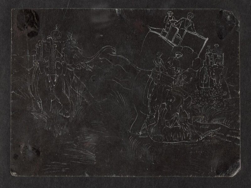 One of twenty-seven paintings, mainly depicting hunting scenes.