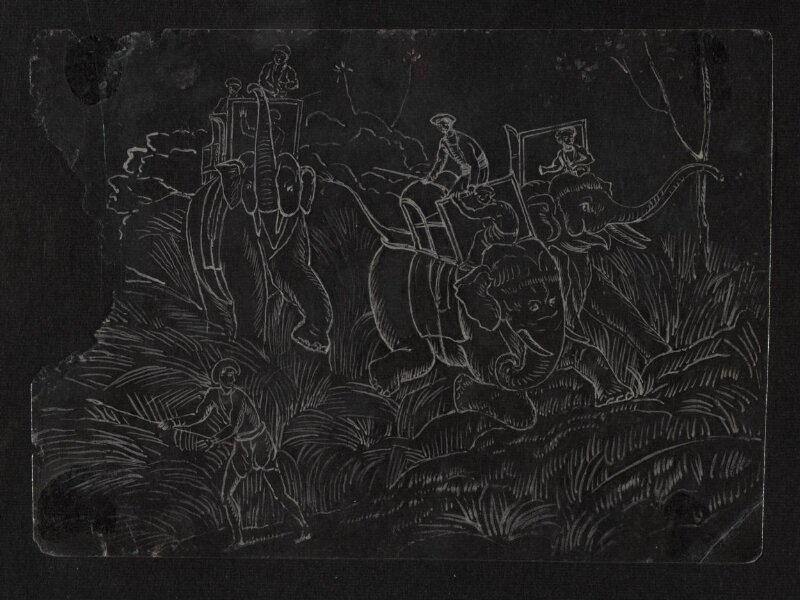 One of twenty-seven paintings, mainly depicting hunting scenes.