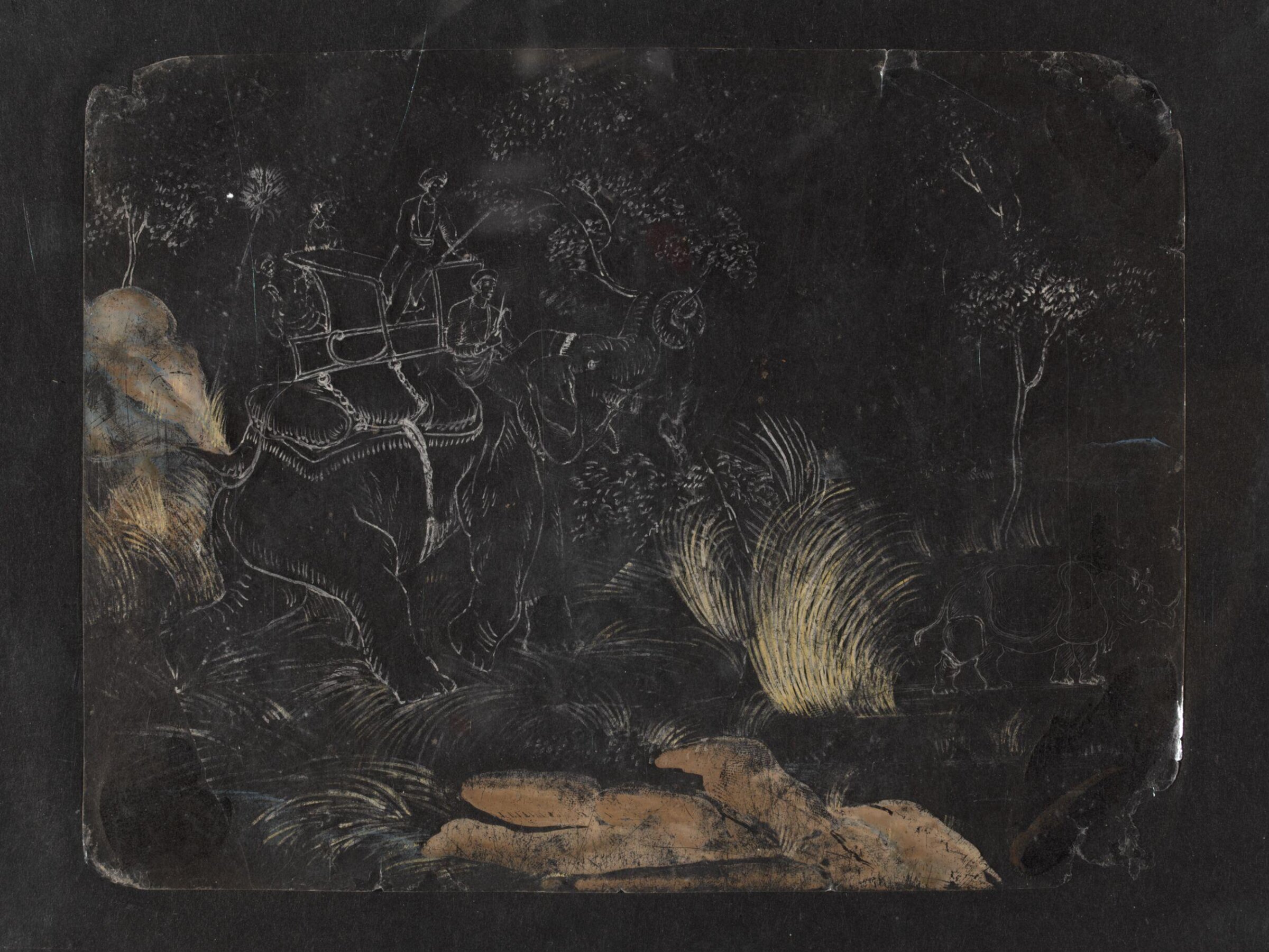 One of twenty-seven paintings, mainly depicting hunting scenes., ca.1835