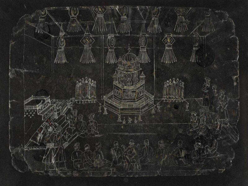 One of Thirty-two paintings depicting festivals, ceremonies and occupations.