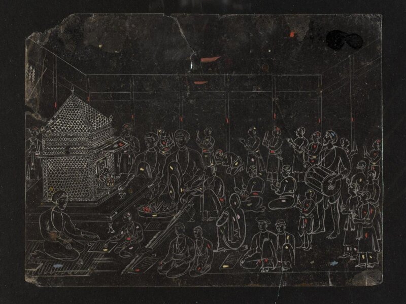 One of Thirty-two paintings depicting festivals, ceremonies and occupations.