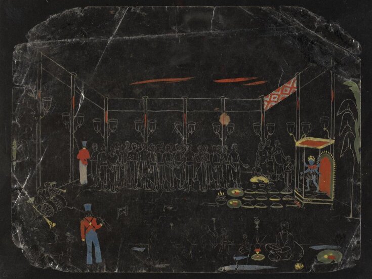 One of Thirty-two paintings depicting festivals, ceremonies and occupations. top image