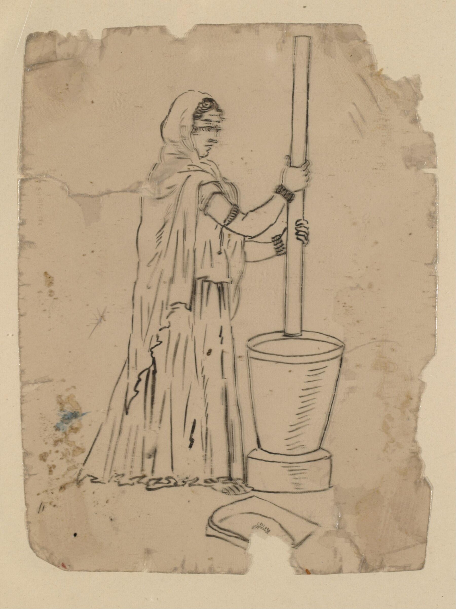 One of forty-five drawings of Muharram scenes, occupations, festivals and ceremonies., ca.1800