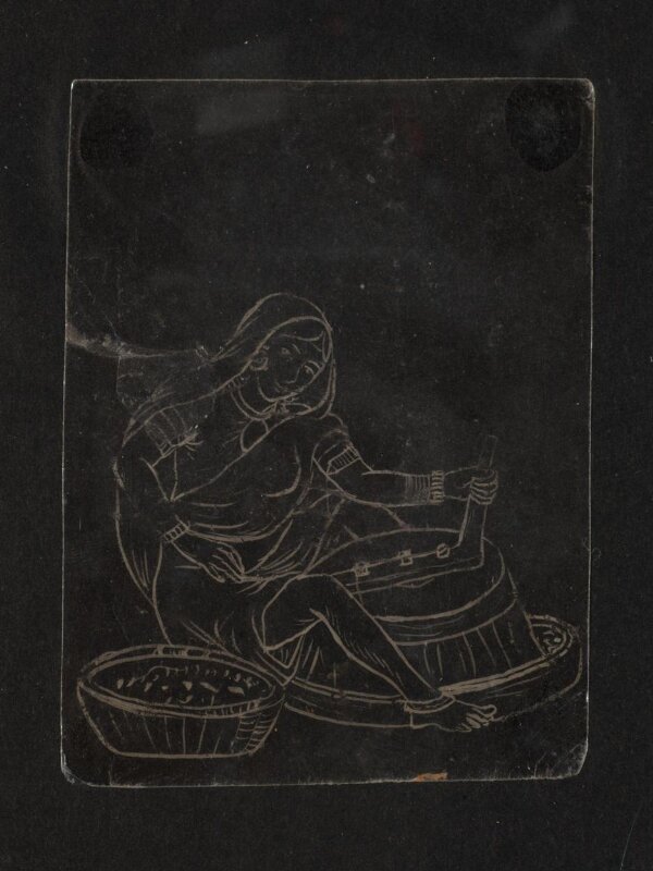 One of sixty-three paintings depicting occupations, festivals and ships.