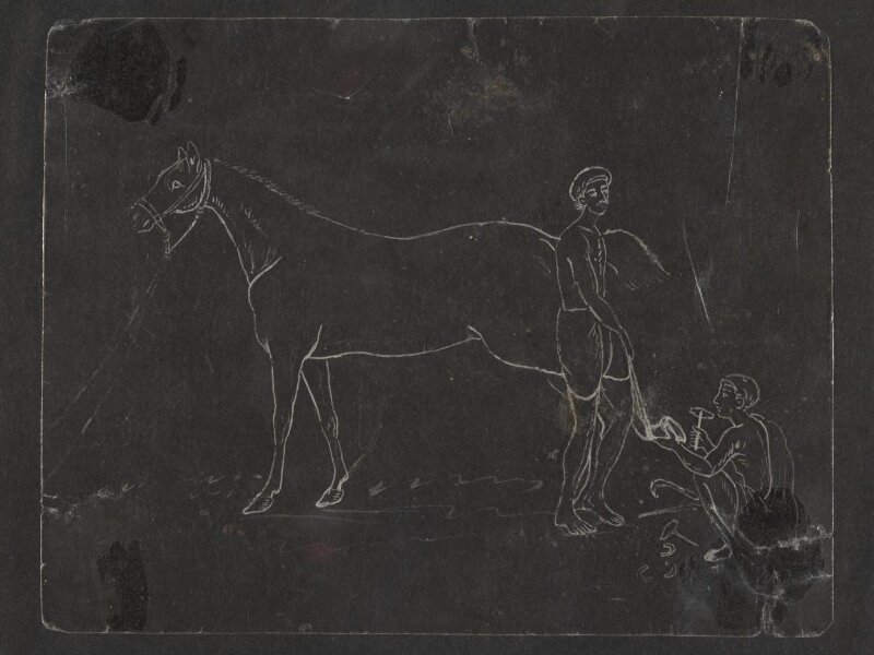 One of sixty-three paintings depicting occupations, festivals and ships.