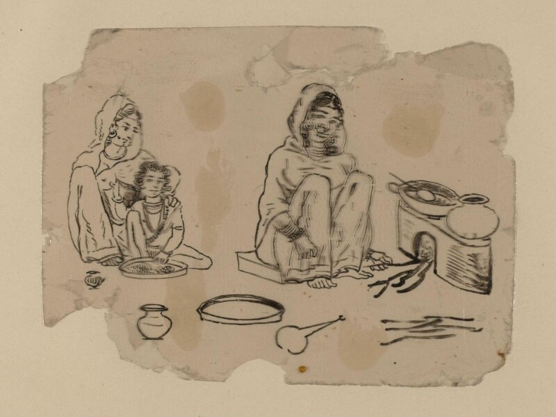 One of sixty-three paintings depicting occupations, festivals and ships.