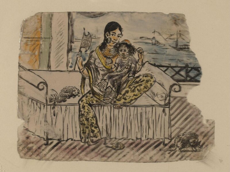 One of sixty-three paintings depicting occupations, festivals and ships.