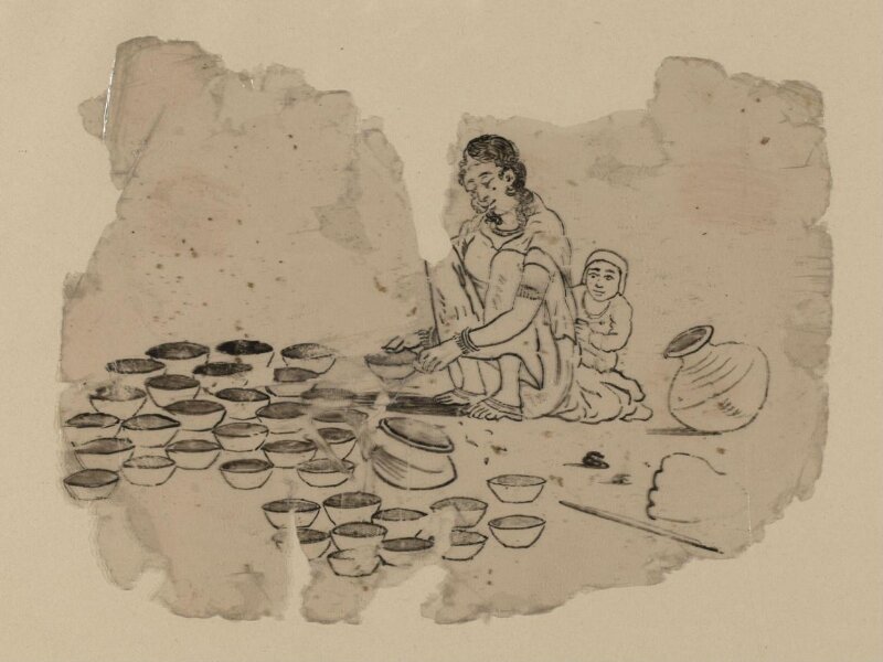 One of sixty-three paintings depicting occupations, festivals and ships.