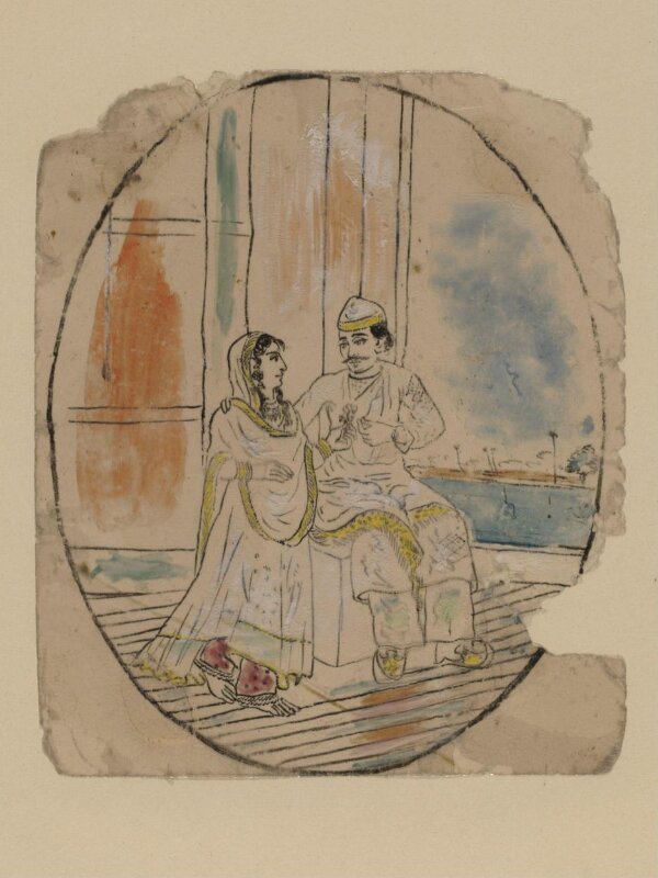 One of sixty-three paintings depicting occupations, festivals and ships.